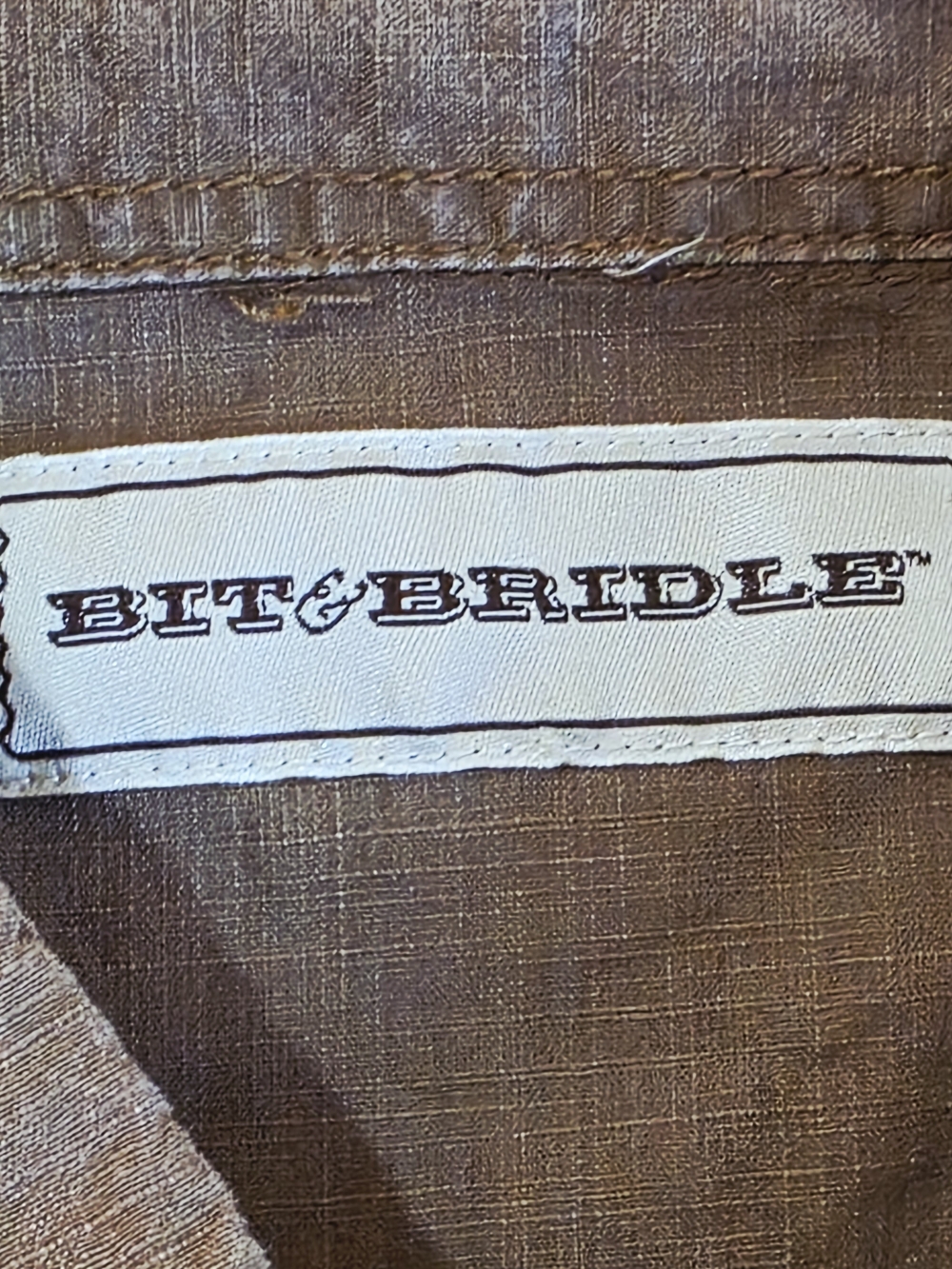 Bit & Bridle Men's Tan Button-Down Corduroy Western Shirt - Picture 5 of 12